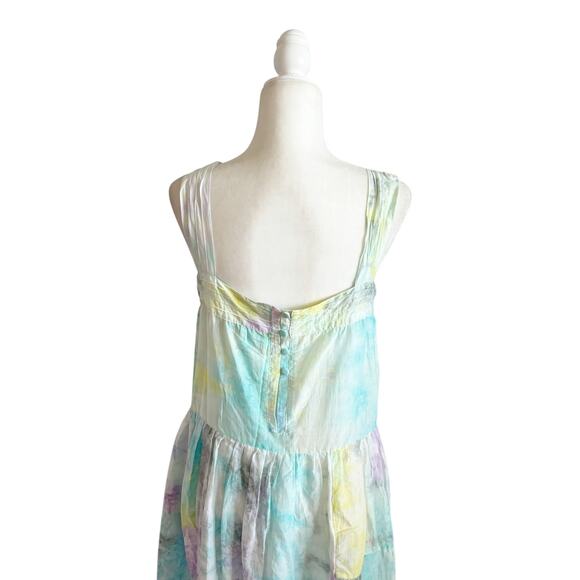 Natalie Martin Jasmine Silk Midi Dress NEW Rainbow Cloud Size Medium - Picture 6 of 9